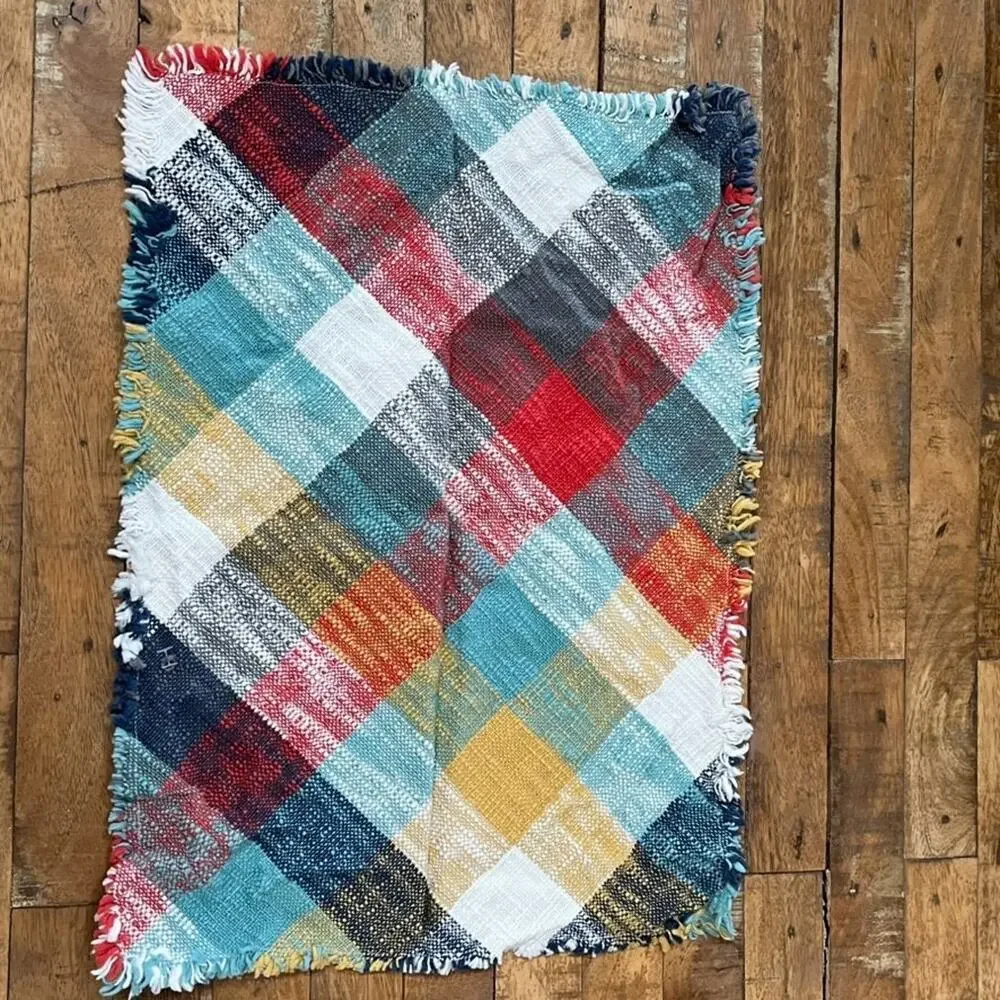 Threshold Cotton Multi-Color Woven Plaid Placemats 18